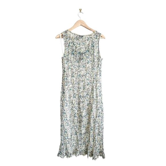 InWear Maxi Dress Sheer Ruffled Separate Lining RickRack Neck Detail Women's 12 - Picture 2 of 9